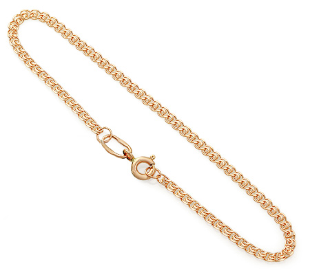 Женская золотая цепочка на руку, плетение «Лав» - БЛ135А2-А51 - Goldzon