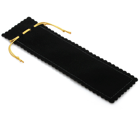 Фото «UL-1426» Черный подарочный мешочек для ложек из серебра