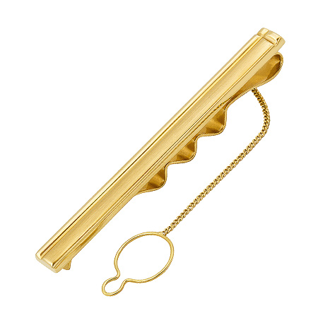 Фото «ZG-3011» Золотой зажим для галстука желтое золото