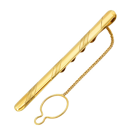 Фото «ZG-3017» Золотой зажим для галстука в желтом золоте