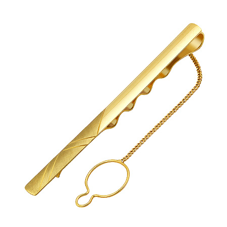 Фото «ZG-3020» Золотой зажим для галстука желтое золото