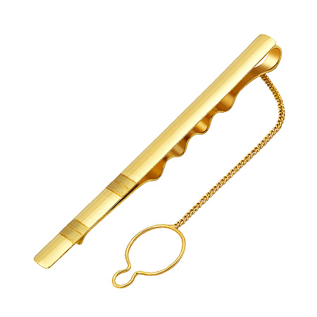 Фото «ZG-3022» Золотой зажим для галстука желтое золото
