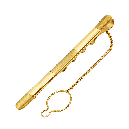 Фото «ZG-3030» Золотой зажим для галстука желтое золото