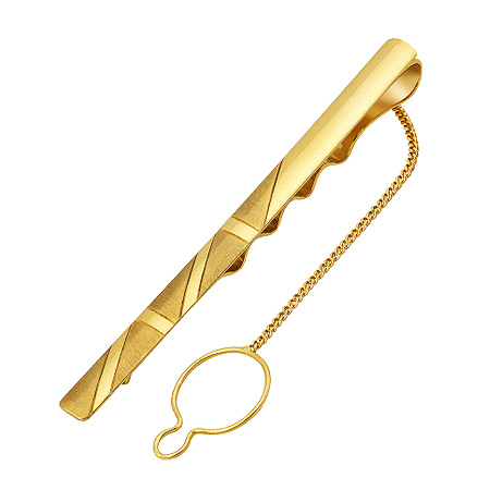 Фото «ZG-3038» Зажим для галстука желтое золото